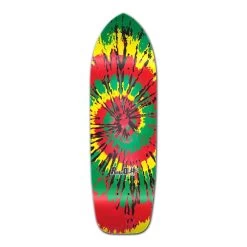 Punked Old School Longboard Deck - Tiedye Rasta