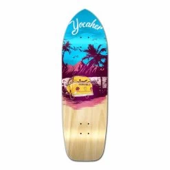 Punked Old School Longboard Deck -VW Series - Blue N' Red