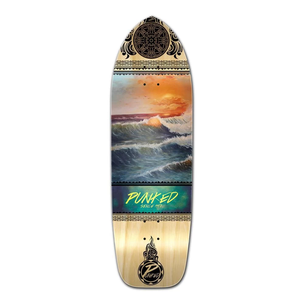 Punked Old School Longboard Deck - Wave Scene