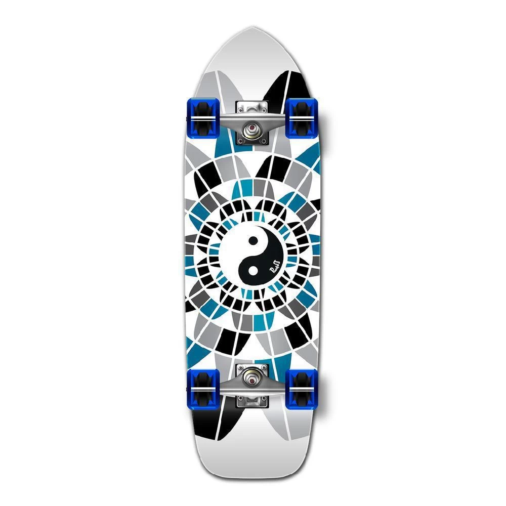 Punked Old School Yin Yang 33" Longboard Cruiser