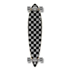 Punked Pintail Longboard Complete Checker Silver