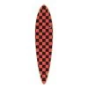 Punked Pintail Longboard Deck Checker Orange