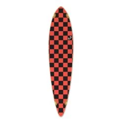 Punked Pintail Longboard Deck Checker Orange