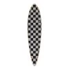 Punked Pintail Longboard Deck Checker Silver