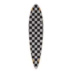 Punked Pintail Longboard Deck Checker Silver