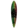 Punked Pintail Longboard Deck - In The Pines : Rasta