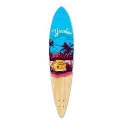 Punked Pintail Longboard Deck - VW Series - Blue N' Red
