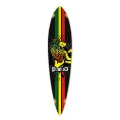 Punked Pintail Rasta Longboard Deck