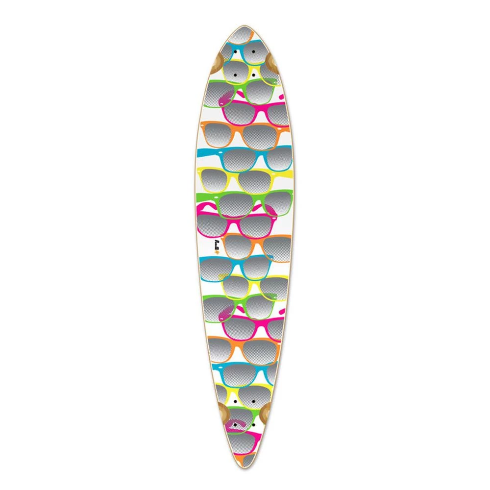 Punked Pintail Shades White Longboard Deck