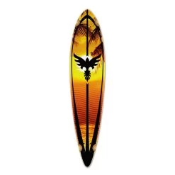 Punked Pintail Sunset Longboard Deck