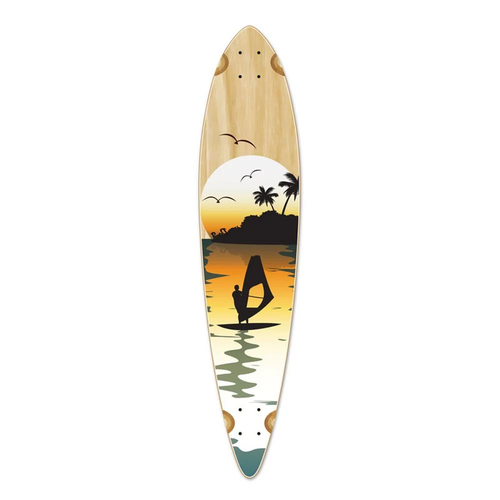 Punked Pintail Surfer Natural Longboard Deck