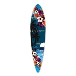Punked Pintail Tropical Night Longboard Deck