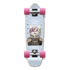 Punked Rockstar Kitty Cat - Purple Pepper 27" Mini Cruiser Longboard