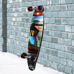 Punked Seaside 40" Kicktail Longboard Complete