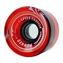 Punked Speed Cruiser In Gel Red 62mm/78A Longboard Wheels