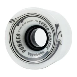 Punked Speed Cruiser In Solid White 62mm/78A Longboard Wheels
