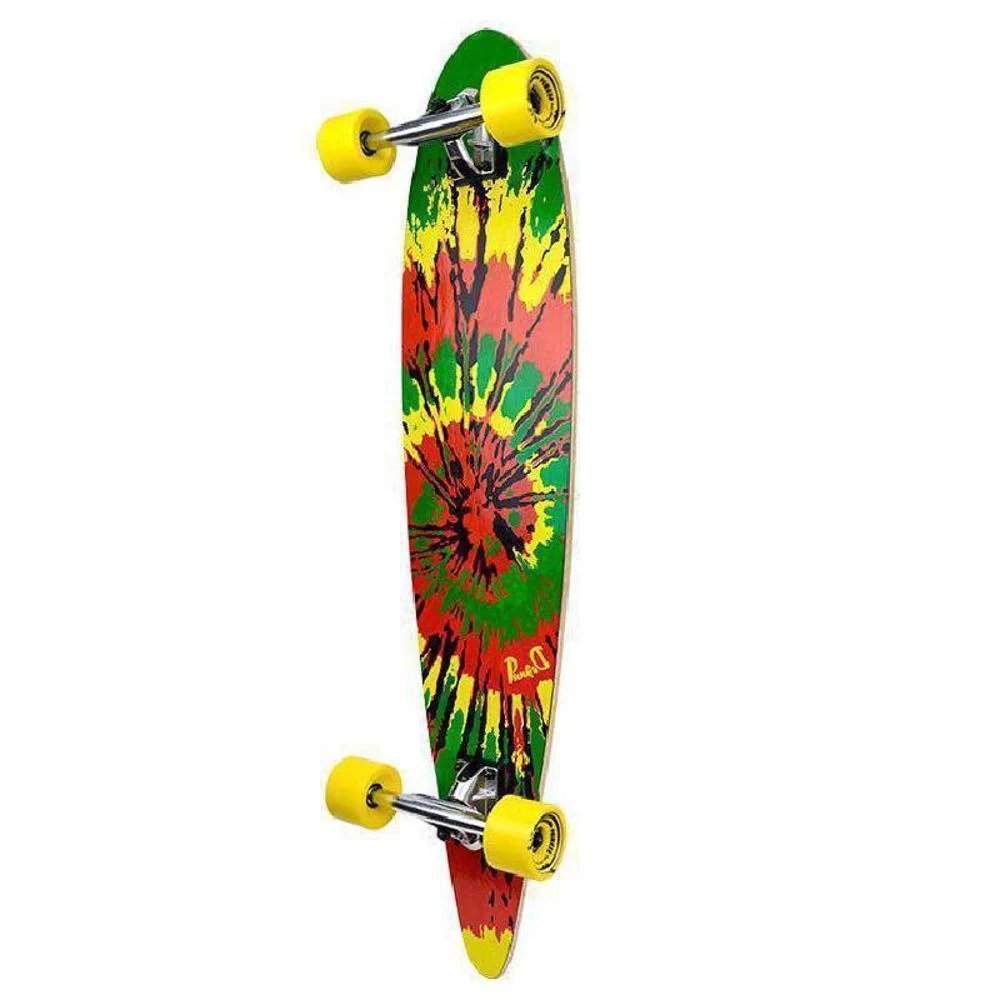 Punked Tiedye Rasta Pintail 40" Longboard - Image 3
