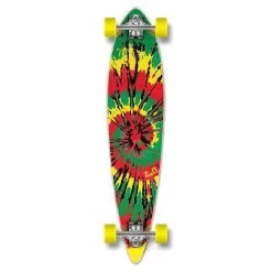 Punked Tiedye Rasta Pintail 40" Longboard
