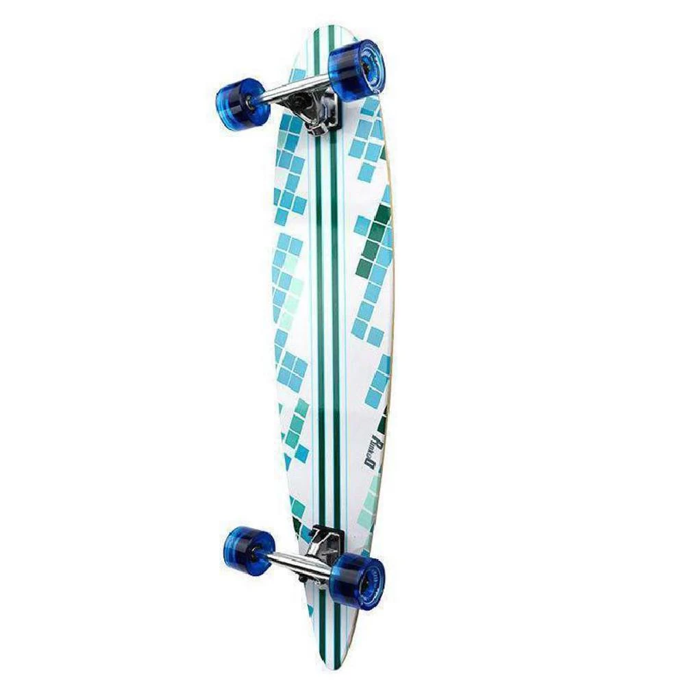 Punked White Digital Wave 40 Inch Pintail Longboard - Image 5
