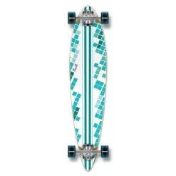 Punked White Digital Wave 40 Inch Pintail Longboard
