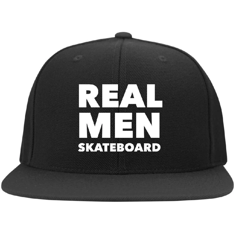 Real Men Skateboard Flat Bill Cap - Image 3