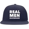 Real Men Skateboard Flat Bill Cap