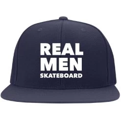Real Men Skateboard Flat Bill Cap