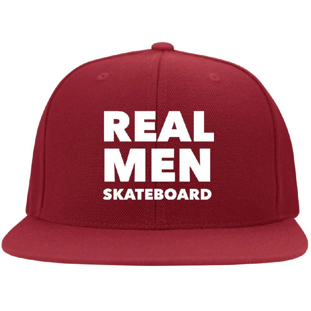 Real Men Skateboard Flat Bill Cap - Image 4