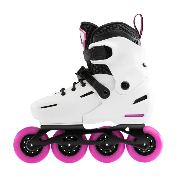 Rollerblade Apex Adjustable Inline Skates - White/Pink - Image 2
