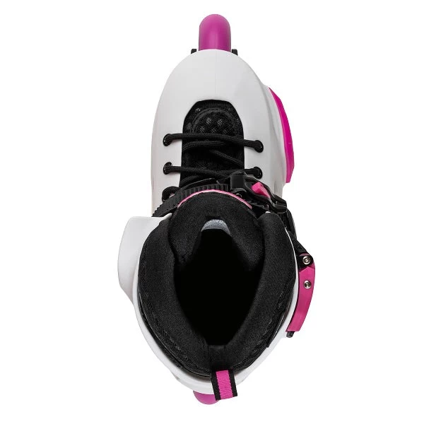 Rollerblade Apex Adjustable Inline Skates - White/Pink - Image 3