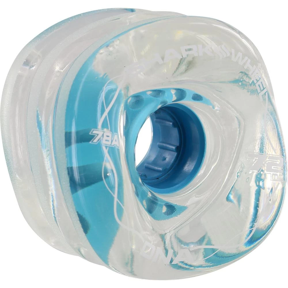 Shark Wheel DNA Clear With Blue Hub DNA 72mm 78a Longboards Wheels - Image 2