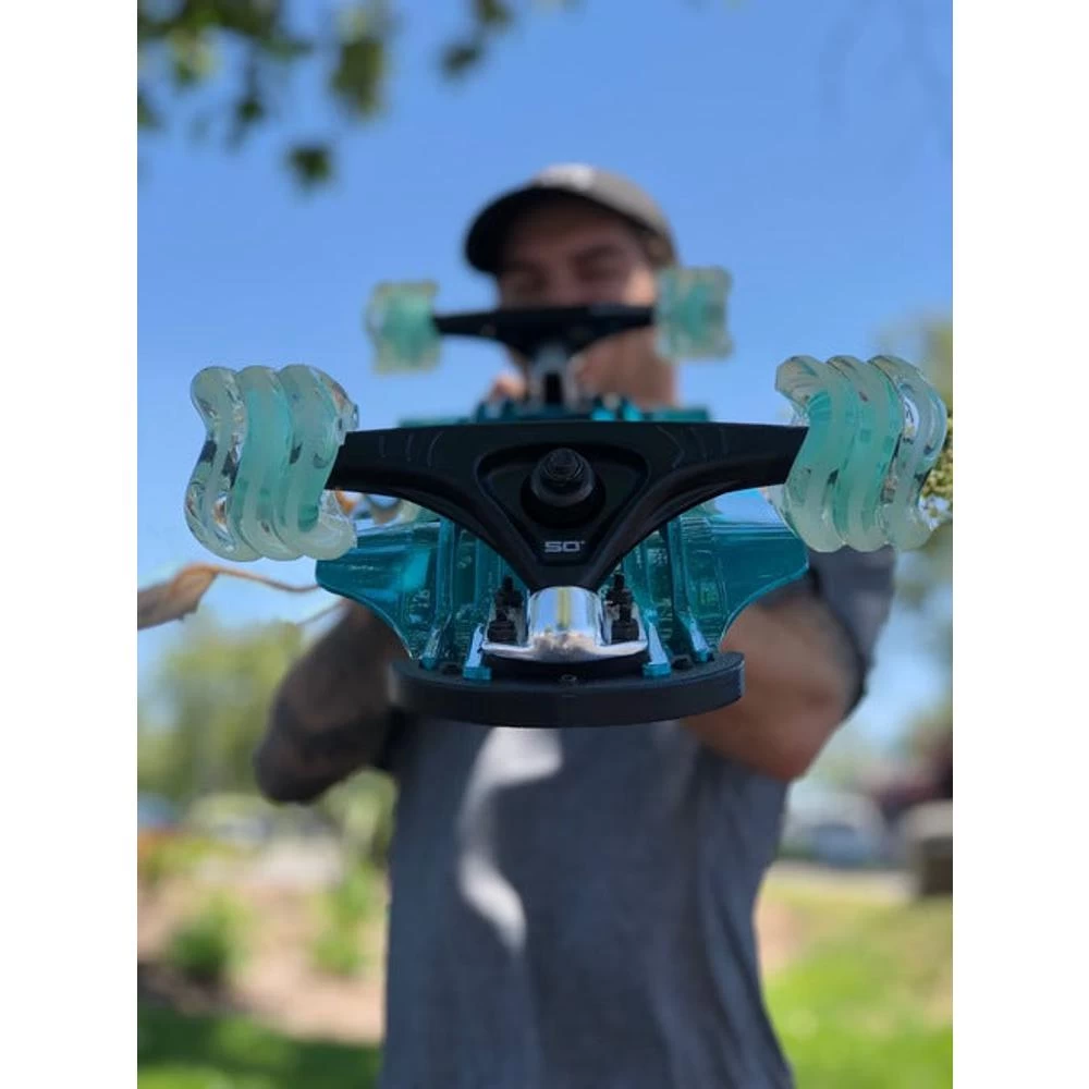 Shark Wheel DNA Clear With Mint Hub 72mm 78a Longboard Wheels - Image 2