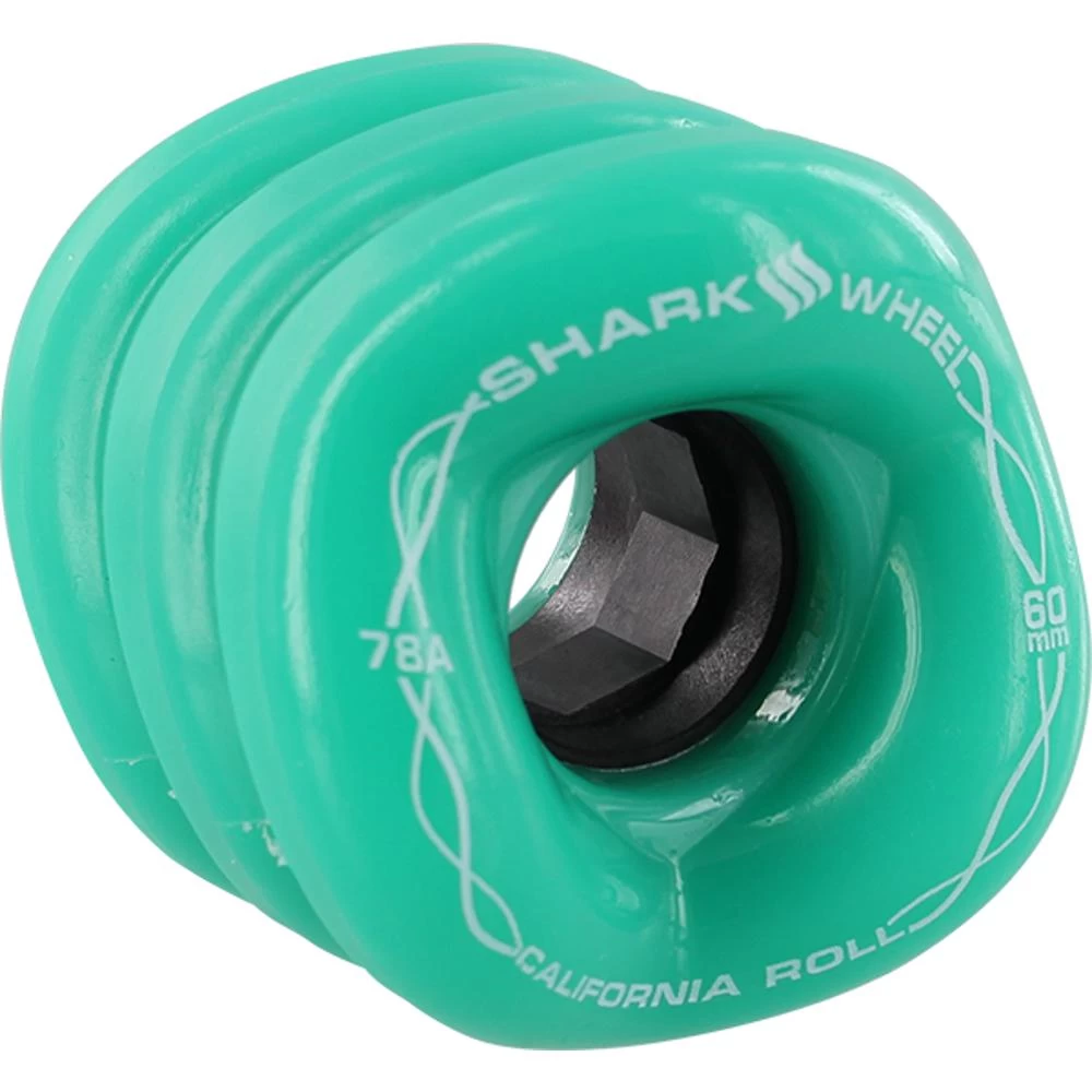 Shark Wheel Turquoise California Roll 60mm Skateboard Wheels - Image 2