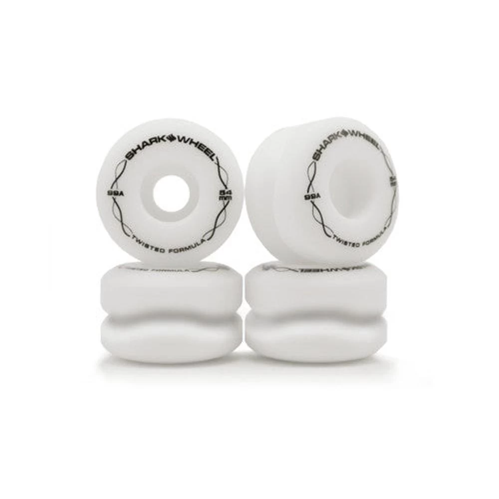 Shark Wheel Twisted 54mm/99a White Skateboard Wheels