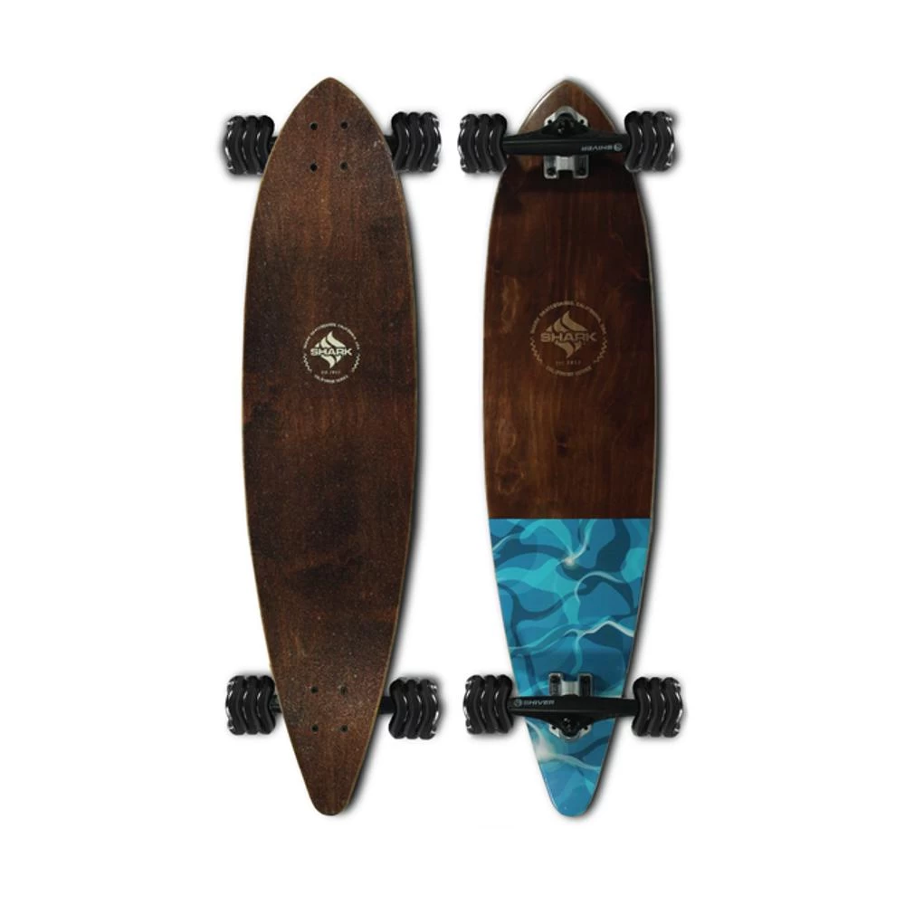 Shark Wheel Water Flow 38" Pintail Longboard - Image 2