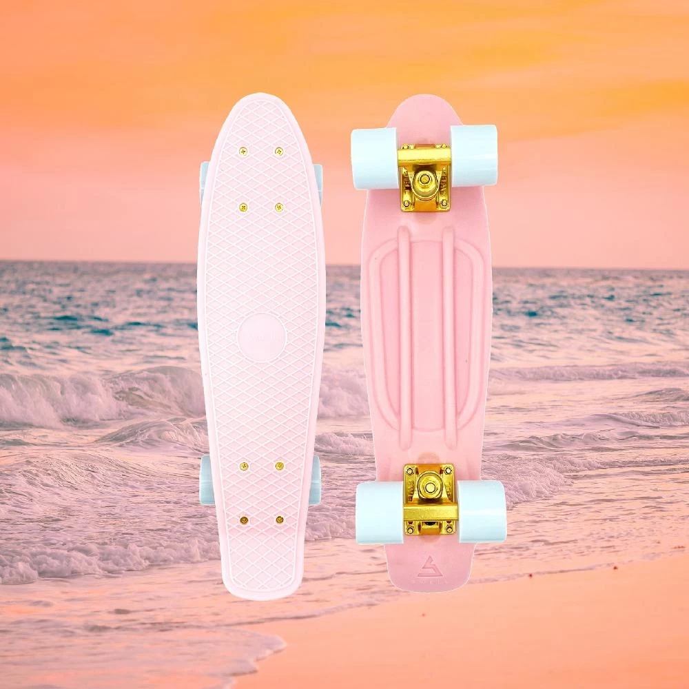 Swell Coral Pink & Gold 28" Cruiser Skateboard - Image 6