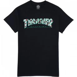 Thrasher Roses Small Black T-Shirt