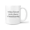 Todays Forecast 100% Chance Of Skateboarding - Mug