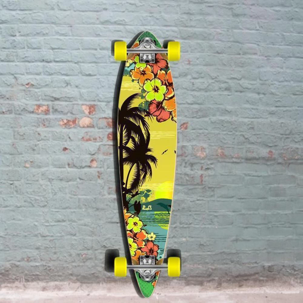 Tropical Day Pintail Longboard 40 Inch From Punked - Complete