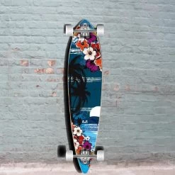 Tropical Night 40 Inch Pintail Longboard From Punked - Complete