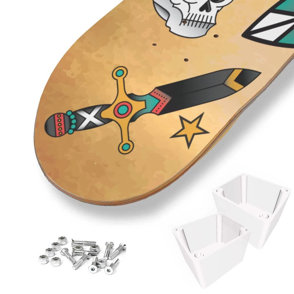 Vintage Cobra Tattoo Skateboard Wall Art - Image 4