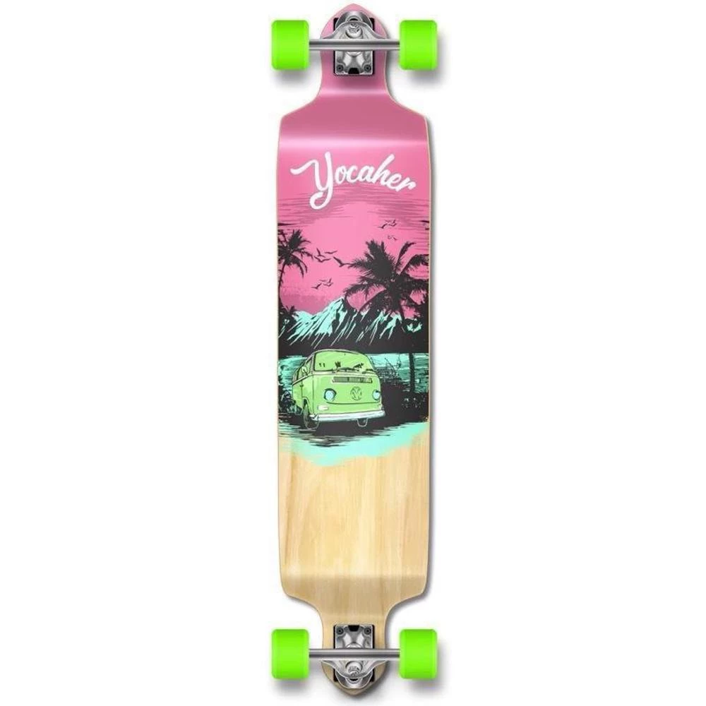VW Pink N' Mint Drop Down Longboard 41 Inches Complete